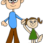 girl with father